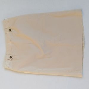 Ann Taylor Button Accent Pencil Skirt 6 Cream